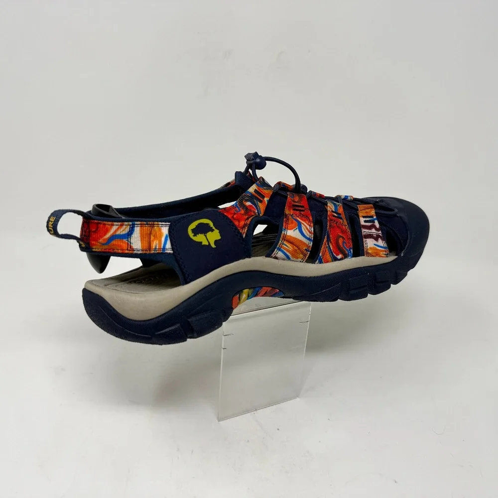 Keen Newport H2 Retro Mens Sz 11 Waterproof Sandals Navy Multi Color Swirl